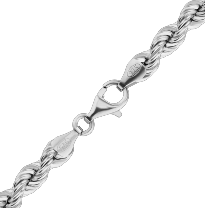 4MM Silver Rope Chain .925